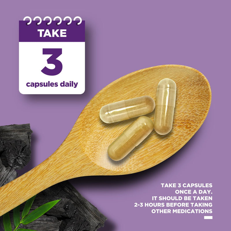 [Australia] - Extra Strength Activated Charcoal Pills - 1200mg Per Serving Activated Charcoal Capsules for Digestive Health & Occasional Upset Stomach Relief for Adults - Coconut Charcoal Supplement - 1 Month 90 Count (Pack of 1) 