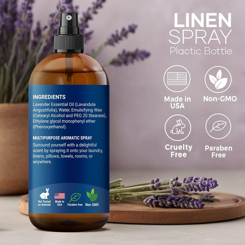[Australia] - Lavender Linen Spray 8 fl oz - Refreshing Bed Linen Spray - Fabric Refresher Pillow Spray for Bedding, Bed Sheets - Nexon Botanics 