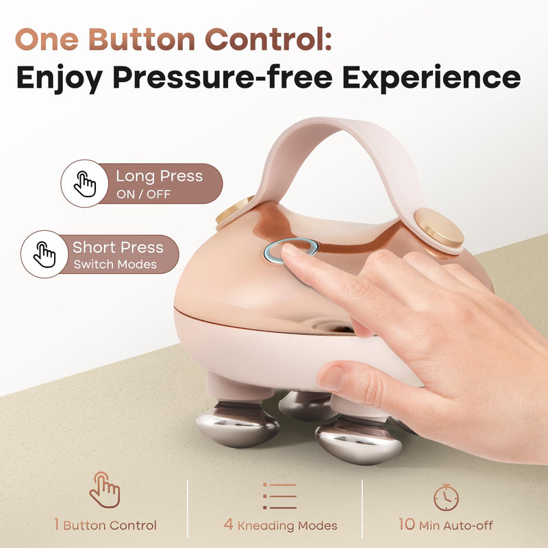 [Australia] - arboleaf Heated Scalp Massager Head Massager Scalp Stress Relax Hair Massager with Heat Cordless Kneading Massage Cat Massager, Gift for Mom Dad Pink 