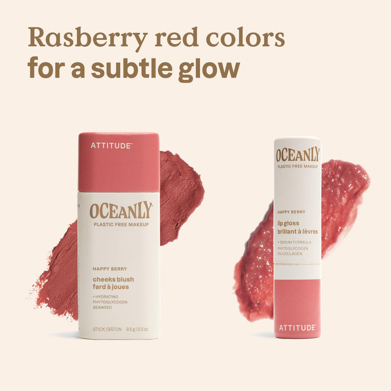 [Australia] - ATTITUDE Happy Berry Makeup Duo Box Set, EWG Verified, Titanium Dioxide-Free, Plastic-free, Plant and Mineral-Based, Vegan Beauty Products, Set of 2 Makeup Sticks 1 Set 