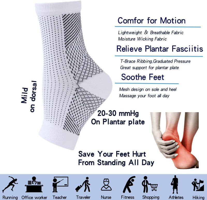 Soothe Pain Relief Socks for Neuropathy Pain, Neuropathy Pain Relief Socks (Large-X-Large, White) Large-X-Large