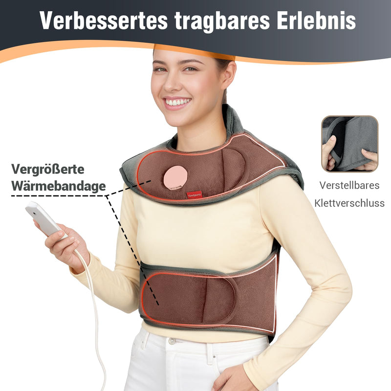 [Australia] - Comfytemp infrared weighted heating pad for neck, shoulder and upper back, 1.1 kg heat pad with 6 heat levels 1-3 h automatic switch-off, 57x50cm Electric upper body warmer Machine washable 57 x 50 cm 