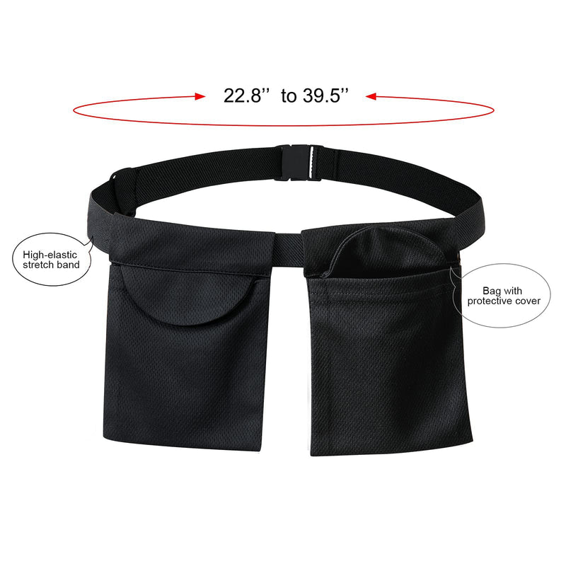[Australia] - Adjustable Mastectomy Drain Holder Drainage Pouch with Shower Bag for Breast Surgery Mastectomy Breast Reduction Augmentation Post-Surgery Recovery Support Patient Care Kit (Black) Two Pockets Black 