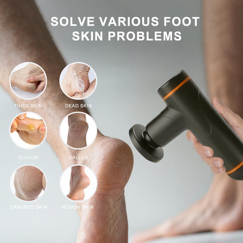 3 in 1 Electric Callus Remover for Feet, Multifunctional Rechargeable Electric Foot Filer Callus Remover, Feet Hair Remove & Massage, Foot Grinder Pedi Care for Dead, Hard Skin