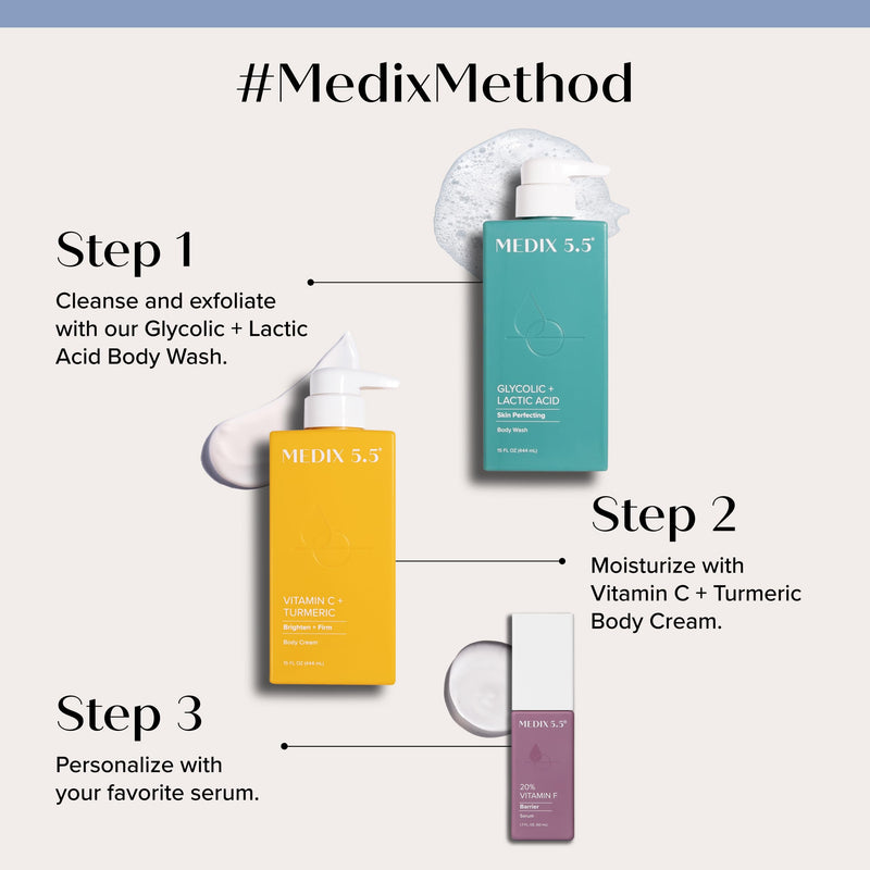 MEDIX Vitamin C Cream + Niacinamide Brightening Body Lotion | Anti Aging Moisturizer Vitamin C Lotion For Women & Men To Soften The Look Of Dark Spots, Wrinkles, & Uneven Looking Skin Tone, 15 Fl Oz 3 - Vitamin C Brightening Cream 15 Fl Oz (Pack of 1)