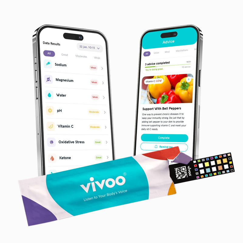 Vivoo | The #1 Urine Test Strips & Keto Strips with App | Advanced Home Tracking for Nutrition, Ketones, Hydration, pH, and More | 3 Month / 12 Tests 1 Count (Pack of 12)