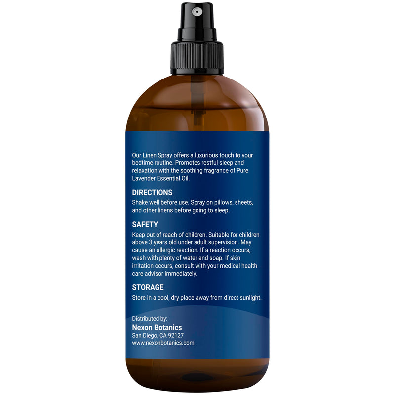 [Australia] - Lavender Linen Spray 8 fl oz - Refreshing Bed Linen Spray - Fabric Refresher Pillow Spray for Bedding, Bed Sheets - Nexon Botanics 