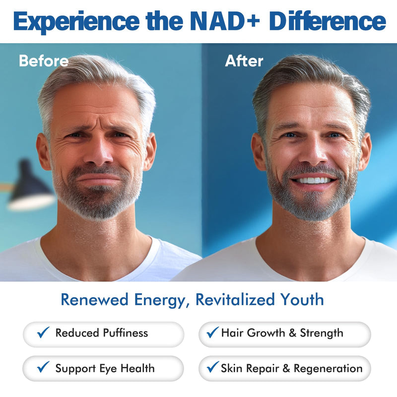 NAD+ Supplement 1500MG, 120PCS Ultra NAD+ & Resveratrol Supplement, Boosting Riboside for Cellular Energy, Metabolism & Repair