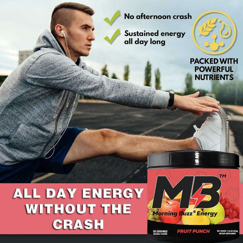 [Australia] - Energy Powder Drink - Energy Boost Drink Mix - Sugar-Free Energy with Antioxidants - Morning Kickstart and Sports Nutrition Endurance Product - 30 Servings, Fruit Punch, 8 Ounces 