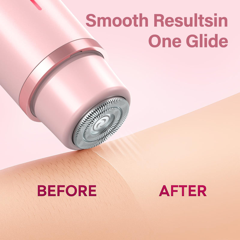 [Australia] - 2-in-1 Women's Electric Razor & Bikini Trimmer - Painless Smooth Shave & Gentle Pubic Hair Removal - Dual Ceramic Blades, IPX7 Shower-Proof - Cordless for Sensitive Skin 1 