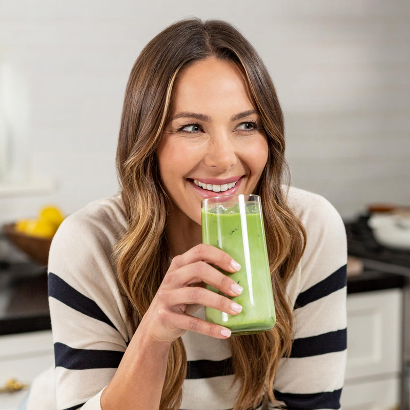 [Australia] - KROMA. Ceremonial Grade Matcha Powder, Gluten Free Green Tea Collagen Powder with Mushrooms, Ginger, Turmeric, L Theanine, Maca, Matcha Latte Powder with Natural Caffeine for Energy Support Matcha Latte Jar 