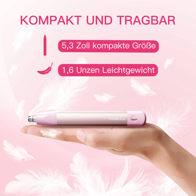 [Australia] - HEBECA Nose Hair Trimmer Women - Nose Trimmer Women's Eyebrow Razor Electric Women's Nose and Ear Trimmer Portable Rechargeable USB 2 in 1 Face Razor Women Pink 