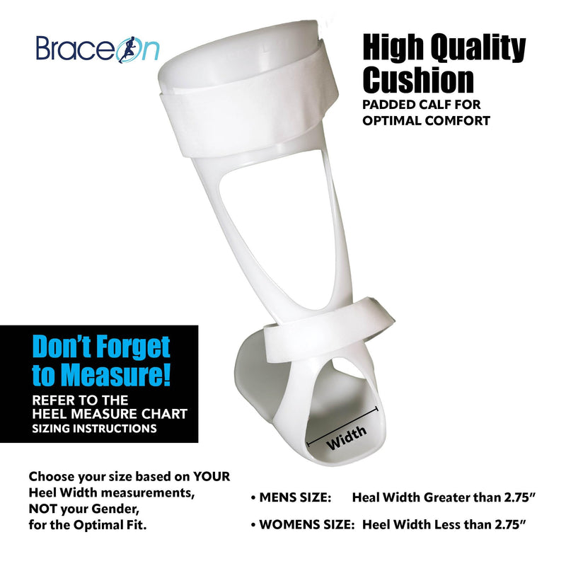 BraceOn AFO Swedish Drop Foot Stabilizer for Walking and Exercise, Drop Foot Braces for Men, AFO Brace & Foot Drop Braces, Foot Boot for Injured Foot, Men, Left Men Left