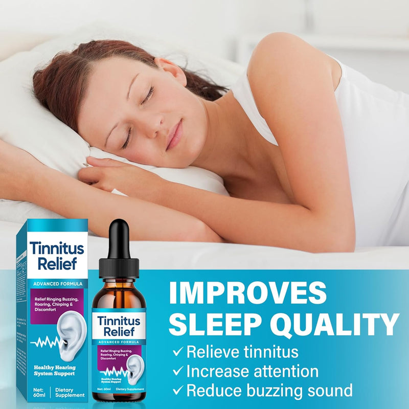 [Australia] - Tinnitus Relief for Ringing Ears, Best-Ear Ringing Relief Drops, Natural Herbal Blend, Effective Tinnitus Treatment to Reduce Ear Noise, Improve Hearing for Men & Women 