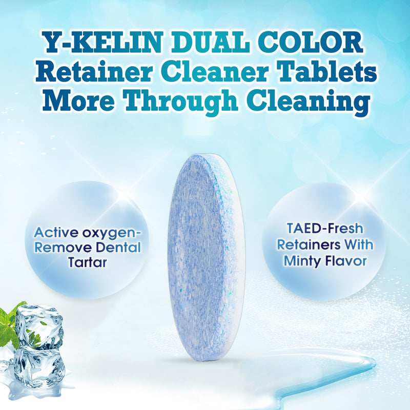 [Australia] - Retainer Cleaner Tablets Invisalign Cleaner Denture Cleaning Tablets,Remove Stains Away,3 Month Nature Supply - Use for Invisible Clear Aligner,Partials Full Dentures,Night Guard,Mouthguard by Y-Kelin Mint 96 Count (Pack of 1) 