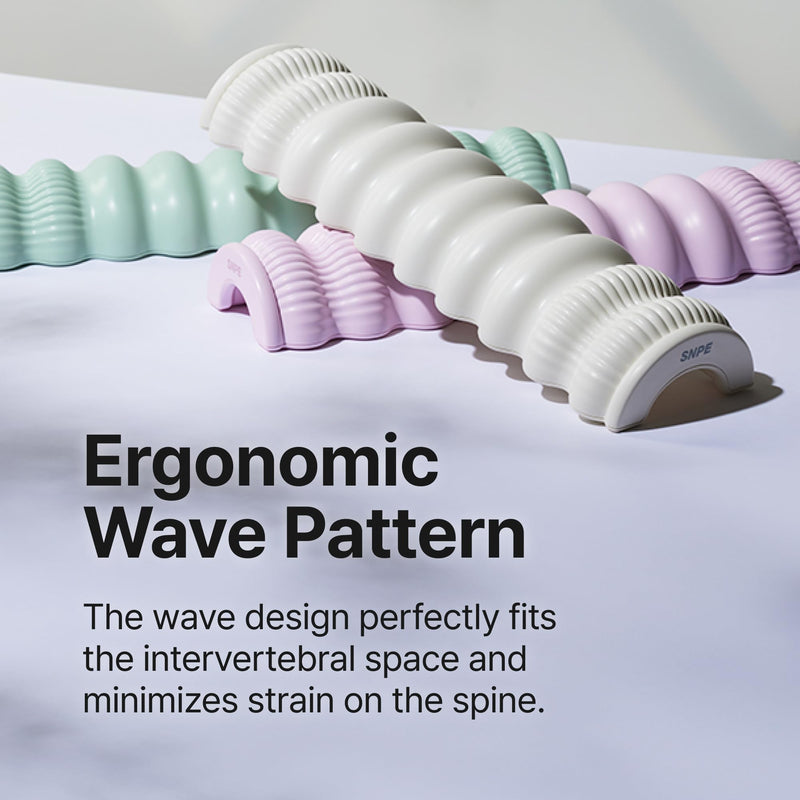 [Australia] - Wave Pillow II - Spine Stretcher Massage Tool, Yoga & Piliates Spine Alignment Corrector for Back Pain Relief, Neck, Shoulder, Lower Back & Hip Massage Device (Sweet Pink) Wave Pillow Ii(sweet Pink) 