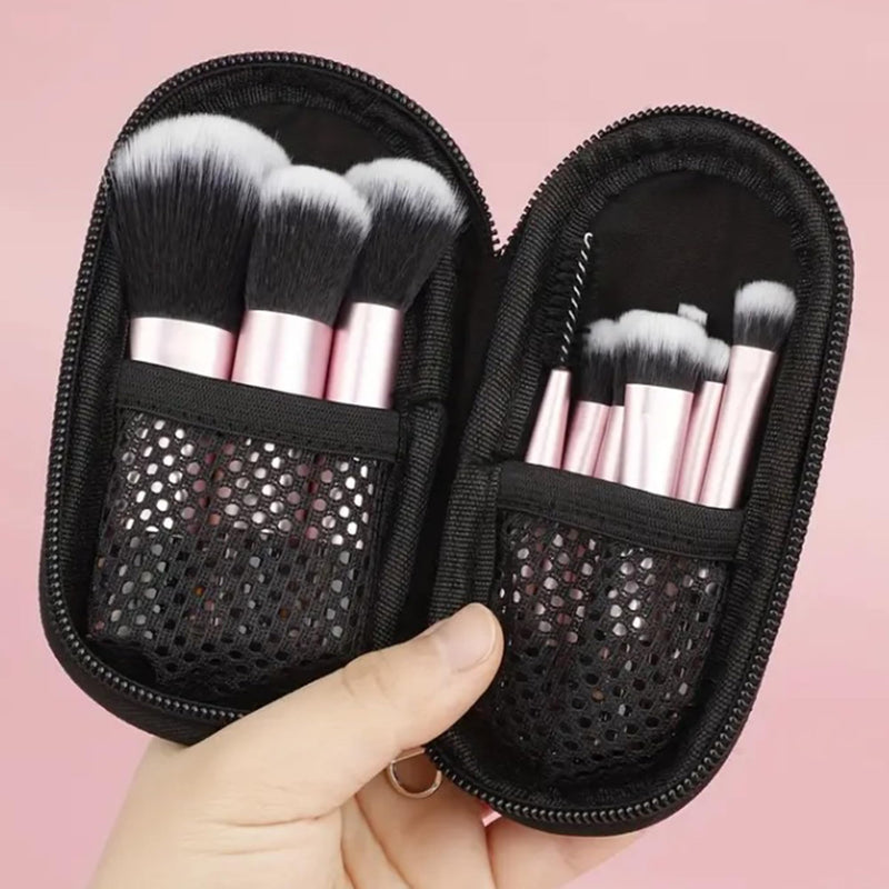 [Australia] - 16pc Beginner Mineral Makeup STARTER KIT with 10 BRUSH SET (5gm) Sample Size Foundation, Primer, Blush, Bronzer, Setting Powder for Learning, Occasional Use & First Time Users, Travel Size Kit (Warm) Warm Foundation Shade 