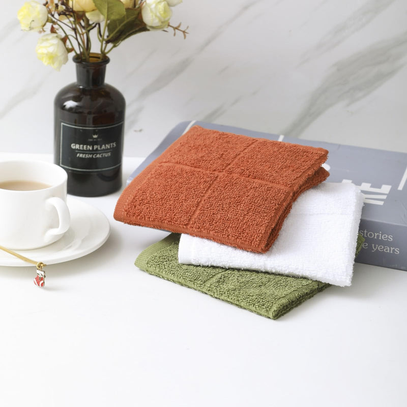 [Australia] - Dishcloths Kitchen Highly Absorbent Dish Rags 100% Cotton Dish Cloths for Washing Dishes, Cleaning (11 x 11 Inches, 12 pcs, White) 11x11 