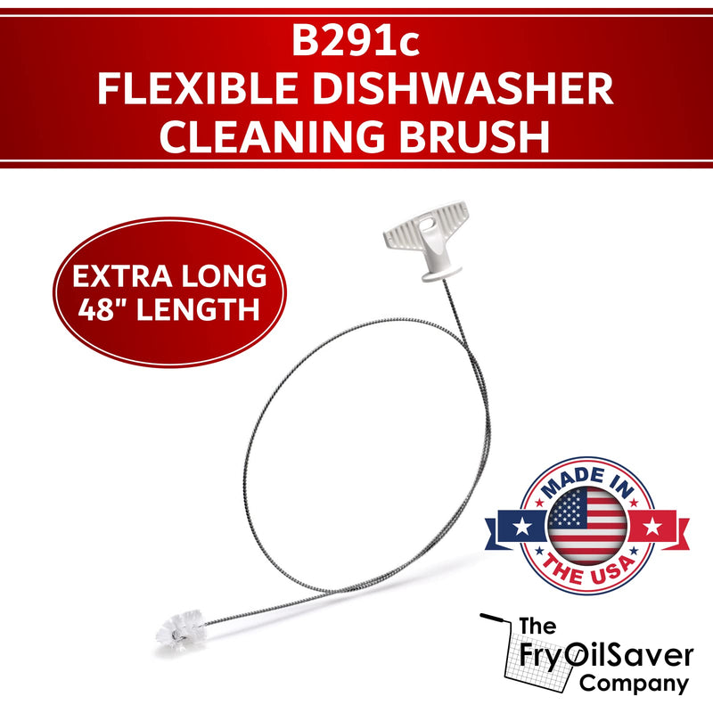 [Australia] - Flexible Dishwasher Cleaning Brush, Sink Snake Drain Cleaning Tool, Vinyl Pipe Cleaner, CPAP Hose Cleaner, Extra Long 48" Unclogger Tool Perfect for Kitchen Sink Drain Cleaner by FryOilSaver Co. B291C 