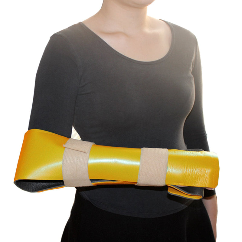 Splints: 3-Size Pack Made for Finger Neck, Leg, Knee, Foot, Wrist, Hand, Arm Injuries with a Handbag (Yellow) Yellow