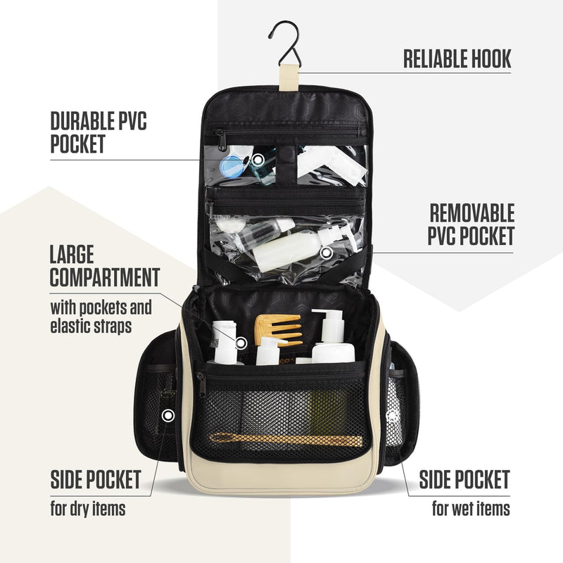 VENTURE 4TH Travel Toiletry Bag & Quick Dry Towel Set - Ideal Travel Bundle for Camping, Hiking, Backpacking and Business Trips - Size L Towel