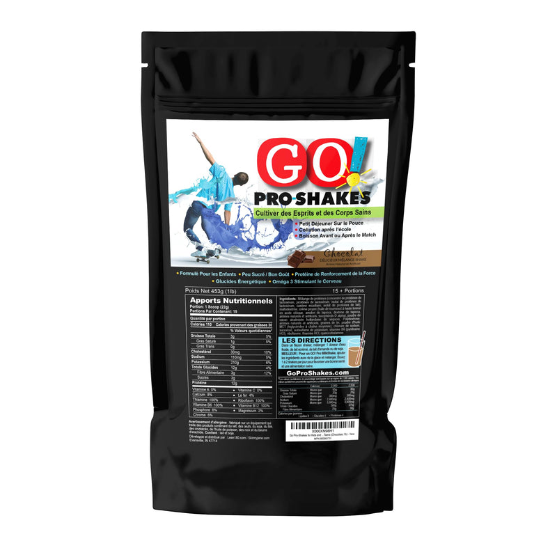 [Australia] - GO Pro Shakes – Protein Powder Smoothie for Kids and Teens – Healthy Snack – No Added Sugar – Supports Growth & Strength – Rich Chocolate Flavor 1 Pound (Pack of 1) 