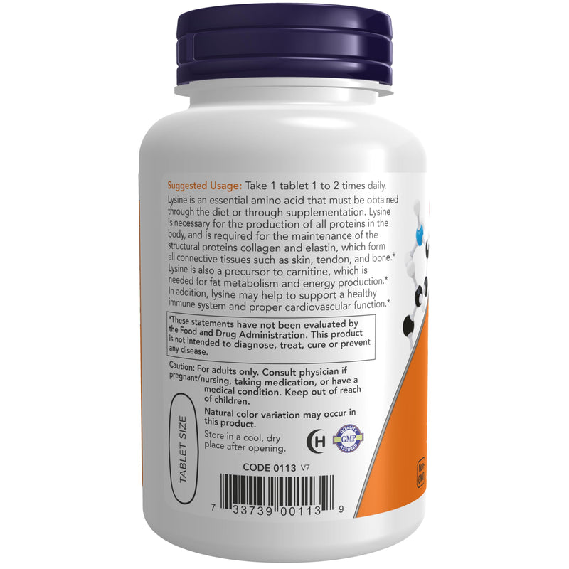 NOW Supplements, Methyl Folate 1,000 mcg, Metabolically Active Folate*, Co-Enzyme B Vitamin, 90 Tablets & Supplements, (L-Lysine Hydrochloride) 1,000 mg, Double Strength, Amino Acid, 100 Tablets
