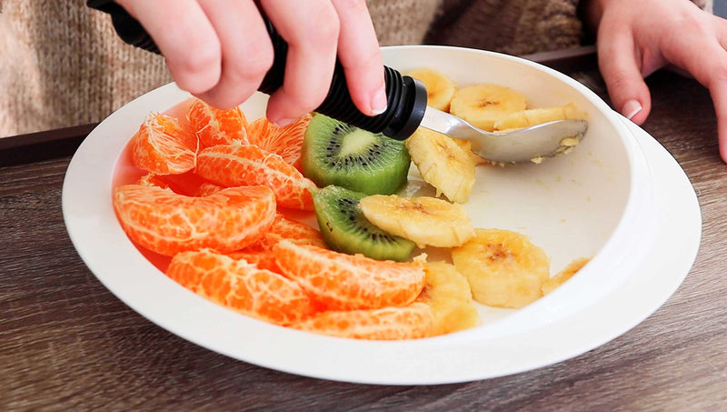 [Australia] - KMINA - Bilateral Adaptive Spoons for Disabled Adults (Adjustable Angle), Bendable, Medical, Curved Arthritic Hands Spoon 