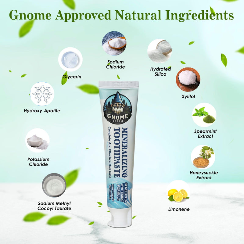 Mineralizing Toothpaste, Sensitive & Whitening Formula, SLS-Free, Fluoride-Free, 10% Hydroxyapatite, Sea Salt, Xylitol, All Ages (1) 1