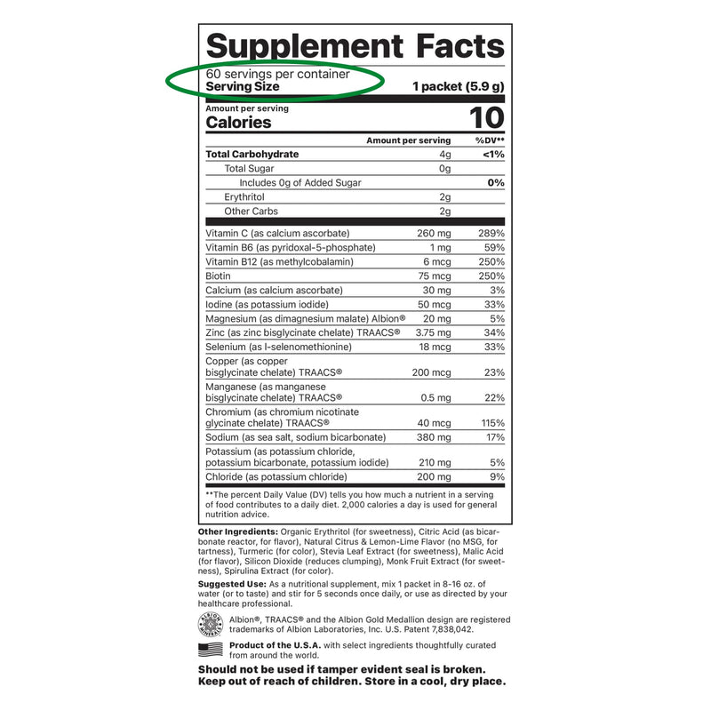 Jigsaw Health Electrolyte Supreme | Broad Spectrum of Electrolytes + Trace Minerals | Lemon-Lime Flavor | 60 Servings (Packets)
