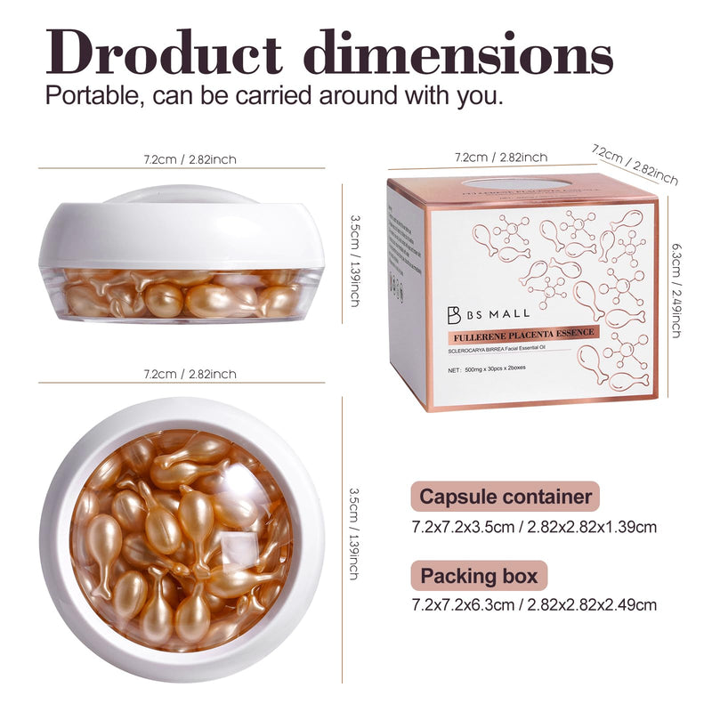 Nourishing Hydrating Essence Serum BS-MALL 60 Capsules Vitamin E - Gentle Skin Repair & Anti-aging Facial Care For Women, Daily Skincare Essential