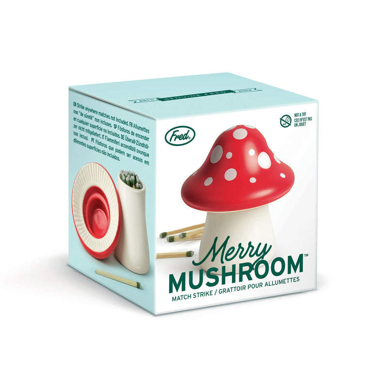 [Australia] - Genuine Fred MERRY MUSHROOM, Decorative Ceramic Match Striker and Storage 