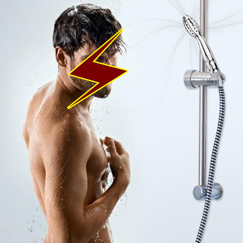 [Australia] - Shower Douche Shower Enema Shower Cleaner Enema Douche System, Handheld Water Shower Nozzle Anal Rinse Vaginal Cleaning Kit for Men Women, Silver (Aluminum) 