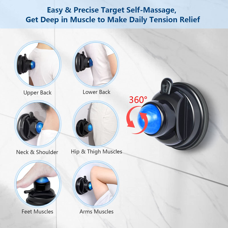 [Australia] - Mountable Massage Ball, 3 in 1 Muscle Recovery Massager, for Pain Relief, Myofascial Release, Knots, and Deep Tissue, Trigger Point Massage Therapy, Ideal Gifts for Loved Ones 1 - Pack - Mountable Ball Kit 
