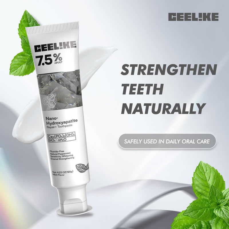 [Australia] - Hydroxyapatite Toothpaste & Lysozyme Whitening Toothpaste Duo - for Teeth Strengthening, Enamel Repair, Whitening, Fresh Breath & Daily Oral Care 75HY+39C 