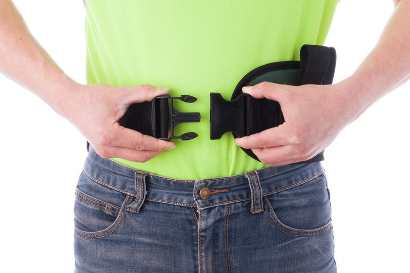 [Australia] - COW&COW Padded Gait Belt with 4 Handles and Quick Release Buckle 5.5 inchs(Green, M/28inches-48inches) Green 48 Inch (Pack of 1) 