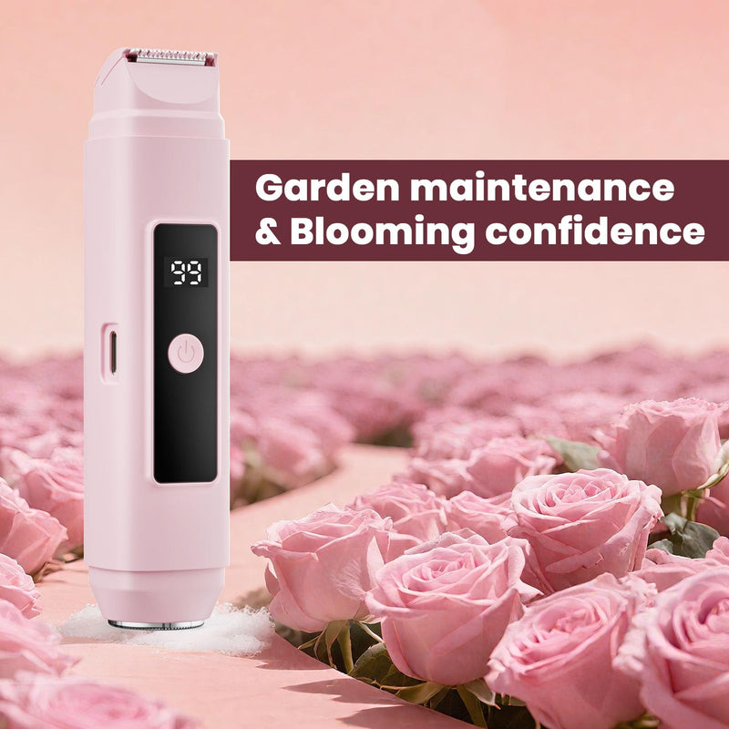 Bikini Trimmer for Women,IPX7 Waterproof Painless Electric Razors for Trip,Portable&Easy Cleaning Lady Underarm Pubic Leg Arm Body Face,Electric Shaver for Travel&Shower Use,Gifts for Women,Pink Pink