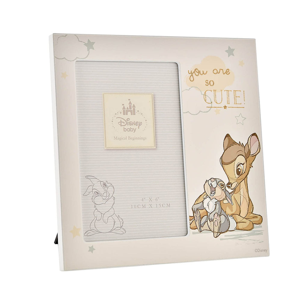 Happy Homewares Magical Beginnings You Are So Cute Bambi 4" x 6" Photo Frame - Perfect for Children, New-born Baby or Baby Shower - Officially Licensed