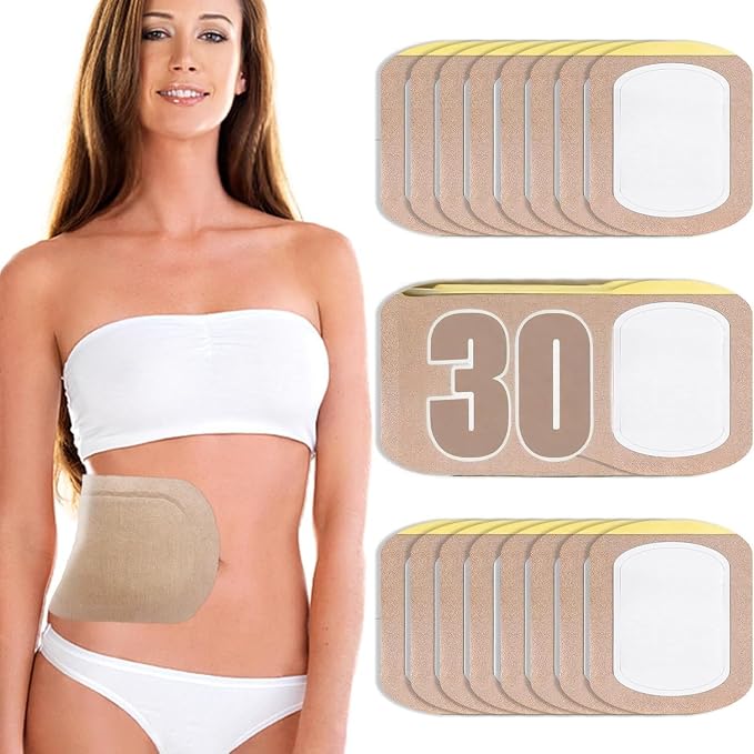20pcs Castor Oil Pack Wrap, Disposable Castor Oil Pack Self-Adhesive, 7.9"x5.5", No Leakage, No Wash, Portable (Oil Not Included) 1 Count (Pack of 20)