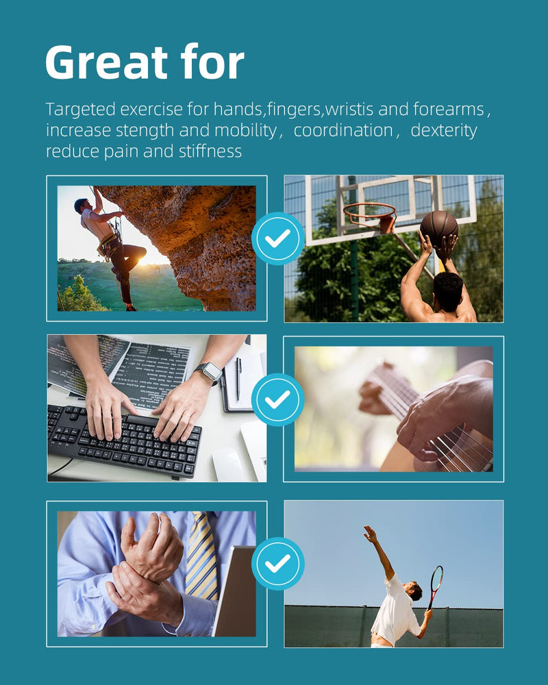 [Australia] - Fanwer Stress Balls for Adults and Seniors with The Adjustable Wrist Strap, Hand Exercisers for Strength, Finger Ball for Hand Therapy, Arthritis, Physical Therapy, Carpal Tunnel 