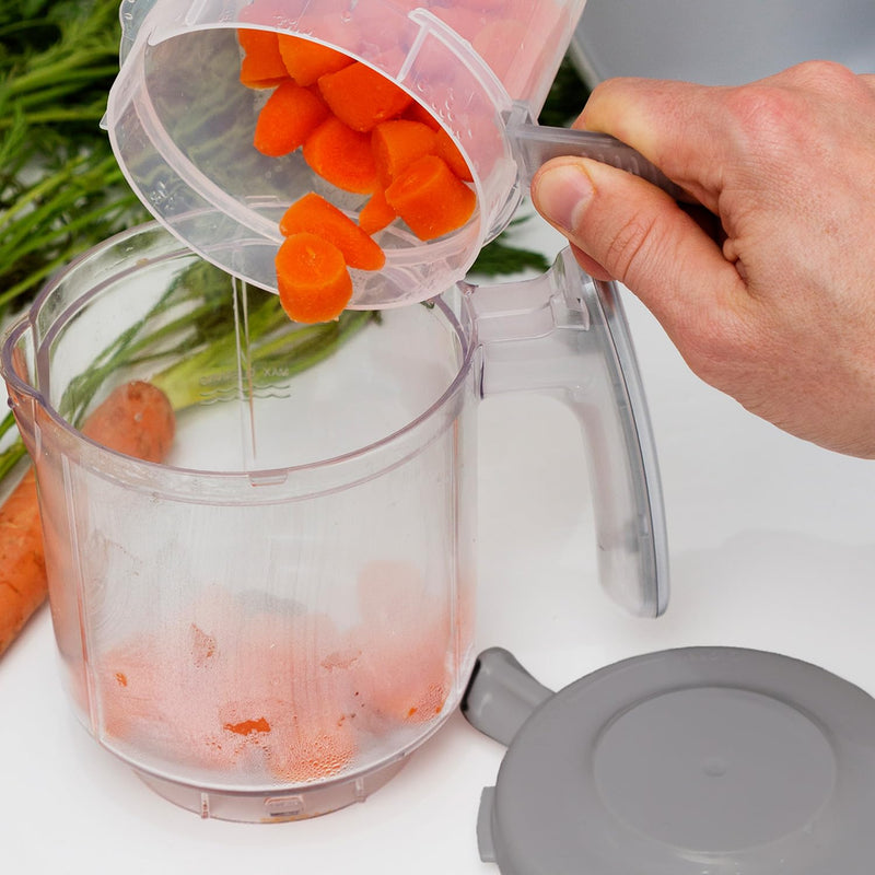 [Australia] - Replacement Stirring Cup & Blade with Steaming Basket for EVLA'S Baby Food Maker - Gray 