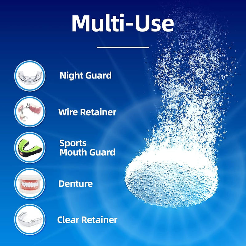 [Australia] - Retainer Cleaner Tablets for Dental Appliances and Night & Mouth Guard, Denture Cleaning Tablets Solution to Offer Confident Smile.(150 Tablets,Mint Flavor) 150 Count (Pack of 1) 