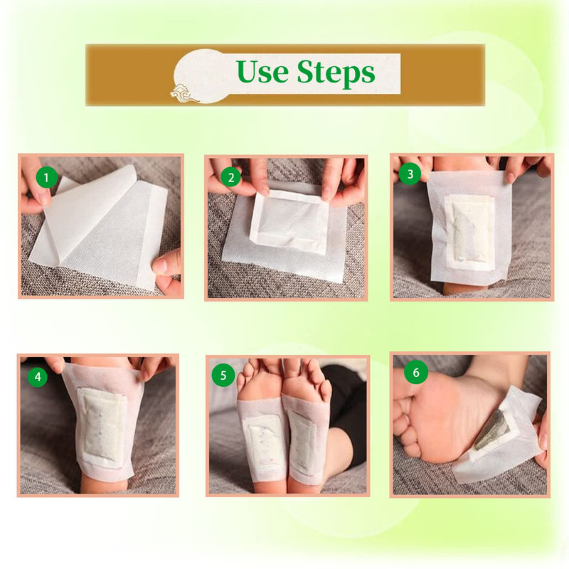 [Australia] - Detox Foot Plasters Detox Plasters - Pack of 100 Natural Detox Plasters Feet Detox Plasters Feet Foot Pads for Stress Relief, Detoxification, Cleansing, Improving Sleep Quality 