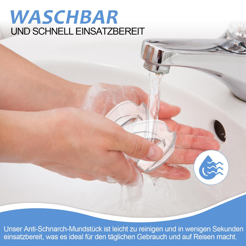 [Australia] - Pack of 4 mouth guards for teeth grinding, bite splint, grinding splint, anti-snoring splint, 2 sizes bite splint against teeth grinding, tooth splint grinding, improves sleep quality, transparent 