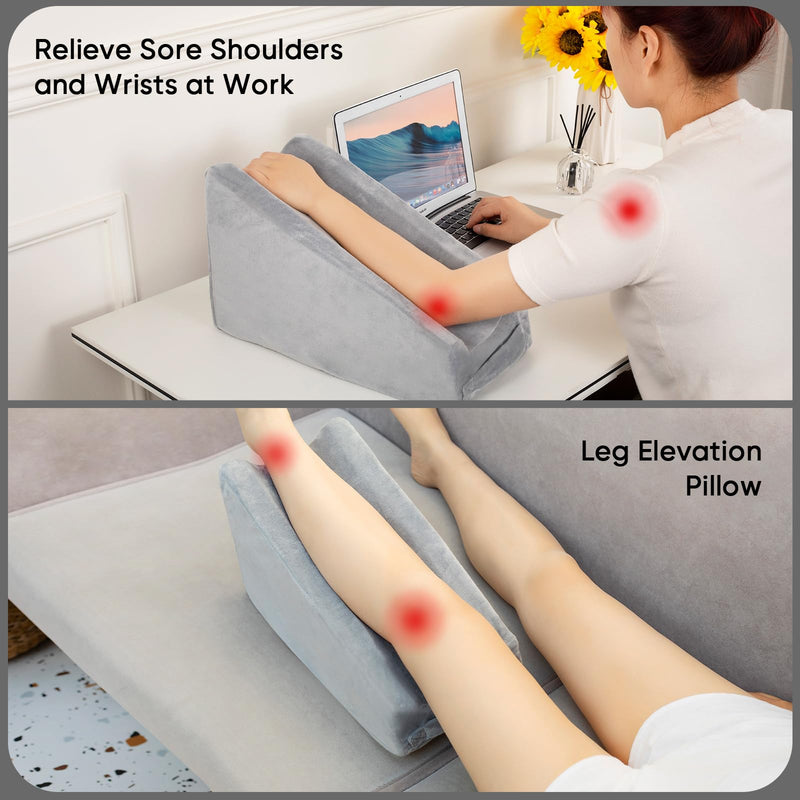 [Australia] - Arm Elevation Pillow Wedge Arm Pillow for Adult After Post Surgery Rest to Keep Elevated Pillow Arm Pillow for Broken Arm Grey 