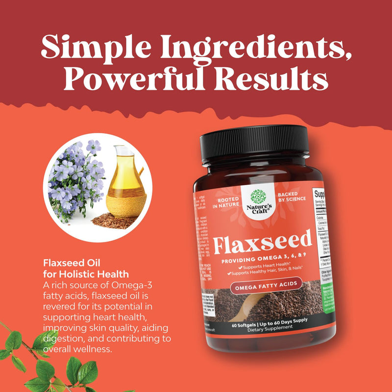 [Australia] - Flaxseed Oil 1000mg Softgels - High Potency Flax Seed Oil Softgels for Heart Health Digestion and Brain Support - Cold Pressed Organic Flaxseed Oil Softgels Providing Plant Based Omega 3 6 9 