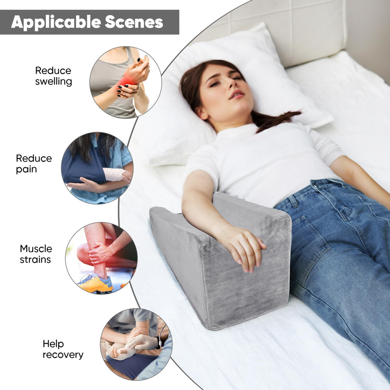 [Australia] - Arm Elevation Pillow Wedge Arm Pillow for Adult After Post Surgery Rest to Keep Elevated Pillow Arm Pillow for Broken Arm Grey 