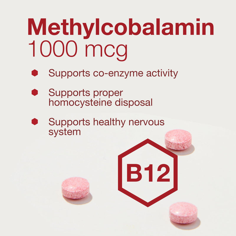 PROTOCOL FOR LIFE BALANCE Methyl B12 1,000 mcg, Brain Health*, 100 Lozenges | Vitamin B12 for Homocysteine Metabolism*, Support Brain Health and Health Nervous System*, Kosher, Halal, and Vegan 1 Count (Pack of 100)