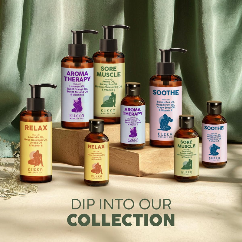 Kukka Soothe Massage Oil - Spa Quality Warming Massage Oil - Body Oils for Women & Men - Infused with Eucalyptus Oil, Peppermint Oil, Grapeseed Oil & Vitamin E Oil (3.4 fl oz) 3.4 Ounce (Pack of 1)