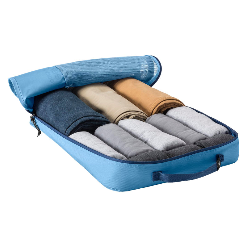 Eagle Creek Pack-It Reveal Cube, Large, Blue Dawn | Lightweight Packing Cubes for Optimizing Luggage Space, Easy to Carry, Mesh Fabric, Breathable, Easy Grab Zipper